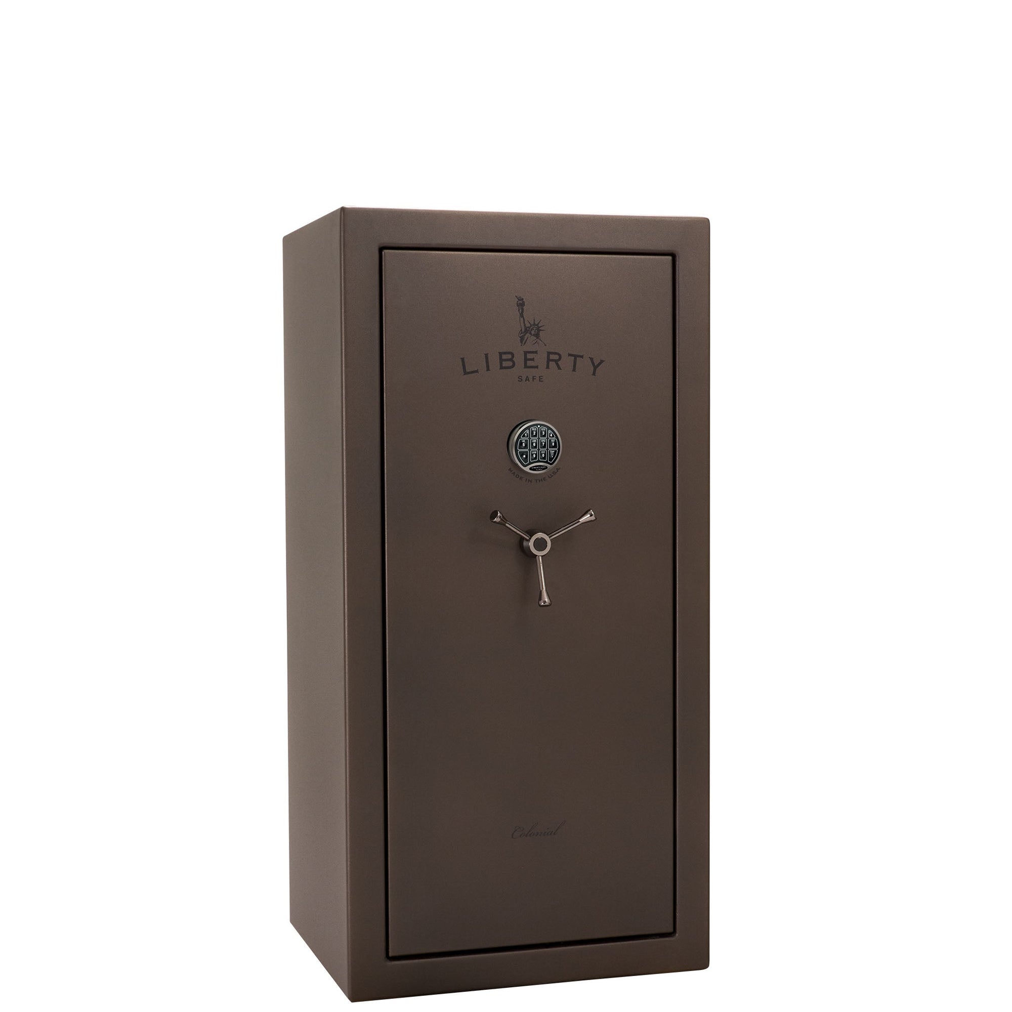 Colonial 23 | Level 4 Security | 75 Minute Fire Protection | 30 | DIMENSIONS: 60.5"(H) X 30"(W) X 22"(D) | Bronze Textured Elock – Closed