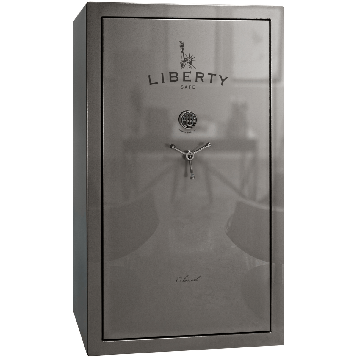 Colonial Series | Level 4 Security | 75 Minute Fire Protection | 50 PRO FLEX | DIMENSIONS: 72.5&quot;(H) X 42&quot;(W) X 27.5&quot;(D*) | Gray Gloss | Electronic Lock - Closed